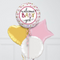 Welcome Baby Girl Gradient Inflated Foil Balloon Bunch