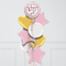 Welcome Baby Girl Gradient Inflated Foil Balloon Bunch