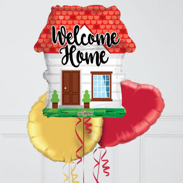 Welcome Home with Love Inflated Foil Balloon Bunch