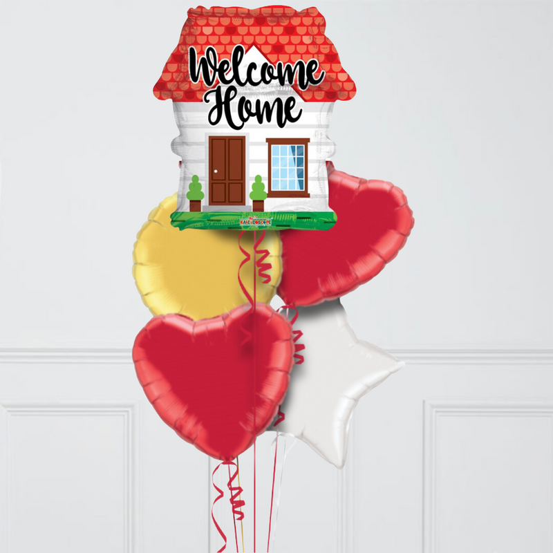 Welcome Home with Love Inflated Foil Balloon Bunch