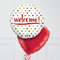 Welcome Rainbow Inflated Foil Balloon Bunch