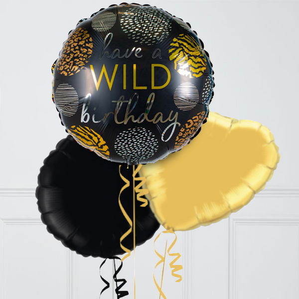 Wild Birthday Wishes Inflated Foil Balloons