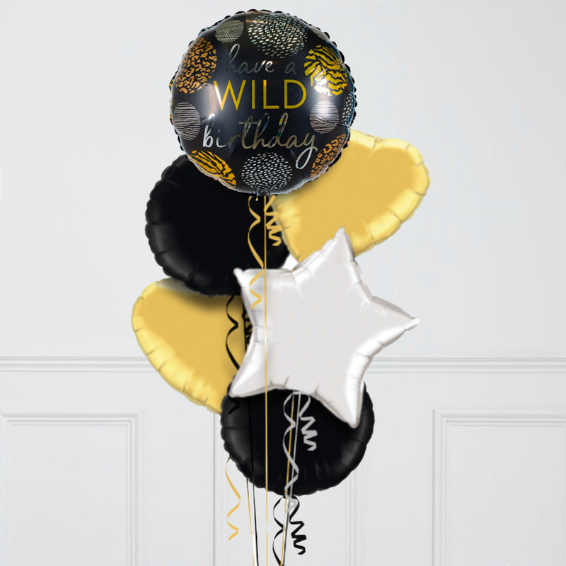 Wild Birthday Wishes Inflated Foil Balloons