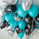 Turquoise Chrome Helium Ceiling Balloon