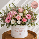 You Passed! Personalised Flower Hat Box