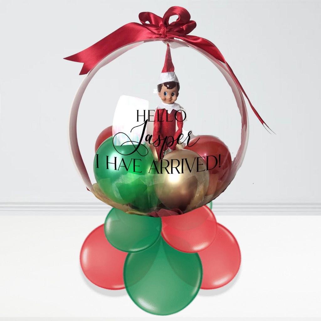Elf Personalised Bubble Inflated Balloon Stack – BalloonFactory.ie