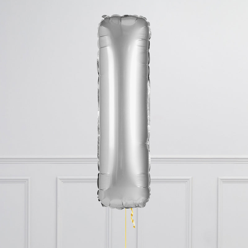 Inflated Silver Letter Balloons