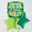 St Patrick's Day Plaid Inflated Foil Balloon Bunch