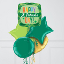 St Patrick's Day Plaid Inflated Foil Balloon Bunch