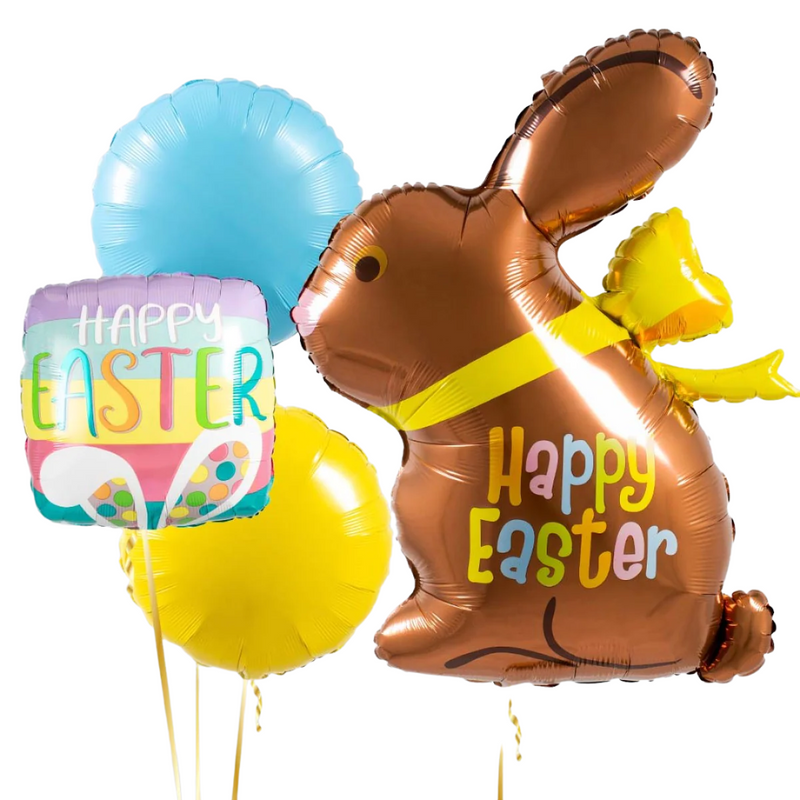 Sunshine Pastels Chocolate Easter Bunny Balloon Bouquet