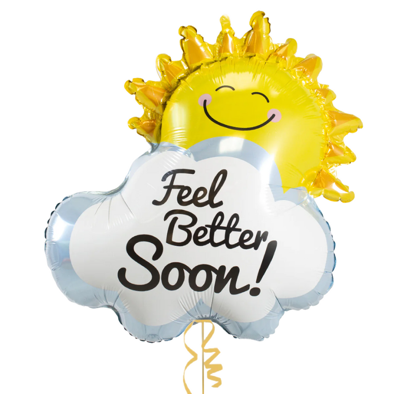 Feel Better Soon Sunshine Pastel Rainbow Balloon Bouquet