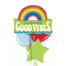 Sending Good Vibes Rainbow Shape Foil Balloon Bouquet