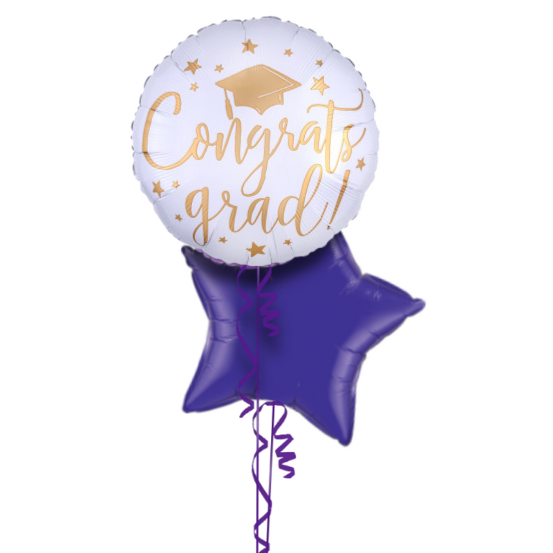 Graduation Purple Balloon Bouquet