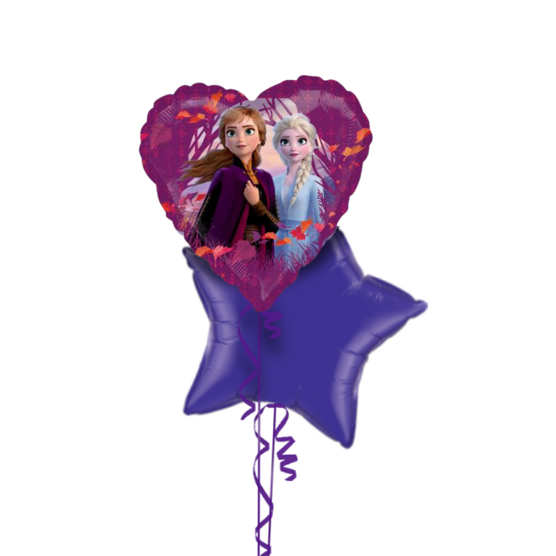 Frozen Sisters Purple Foil Balloon Bouquet