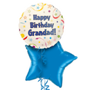 Happy Birthday Grandad Confetti Foil Balloon Bouquet