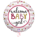 Welcome Baby Girl Pink Balloon Bouquet