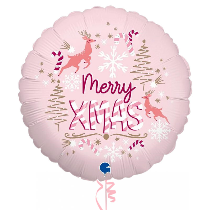 Merry Christmas Wonders Pink Balloon Bouquet