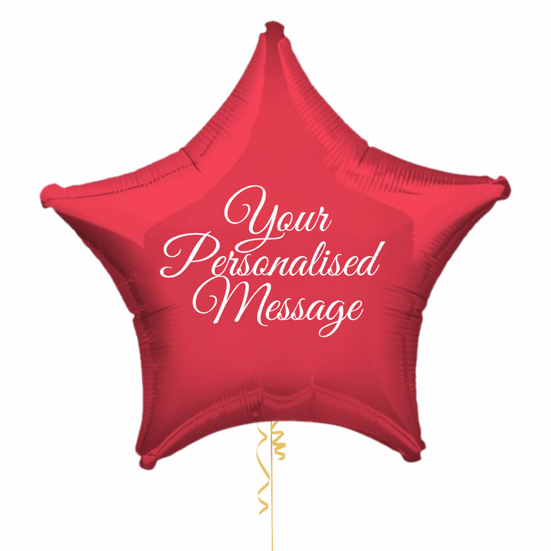 Red Star Personalised Foil Balloon