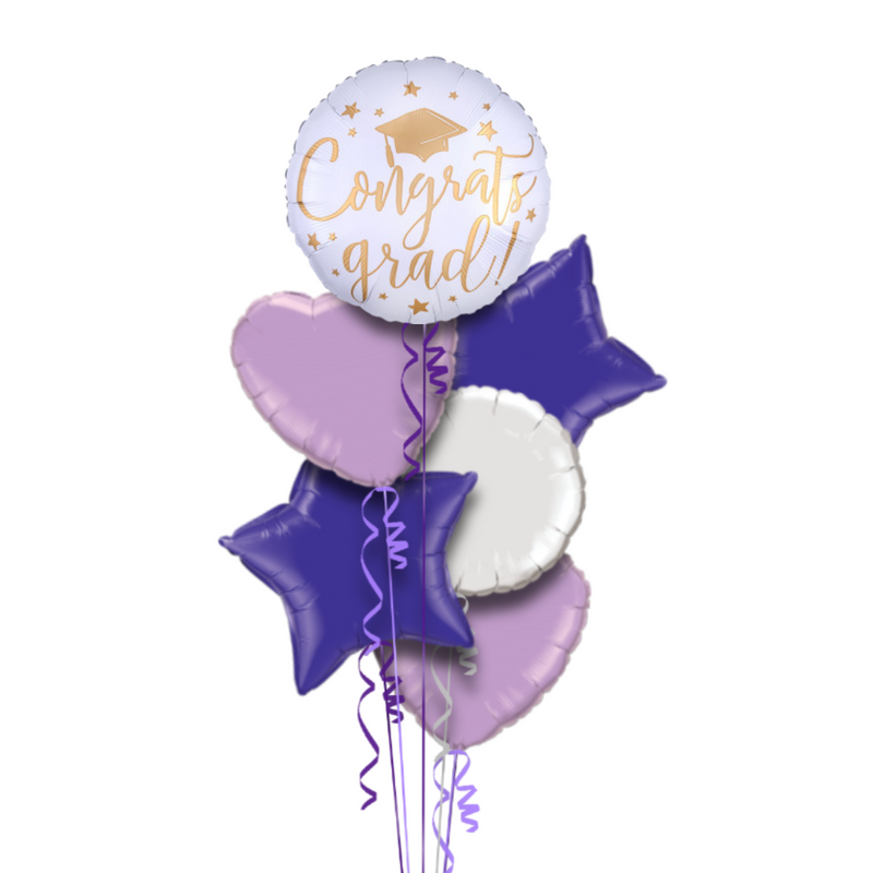 Graduation Purple Balloon Bouquet