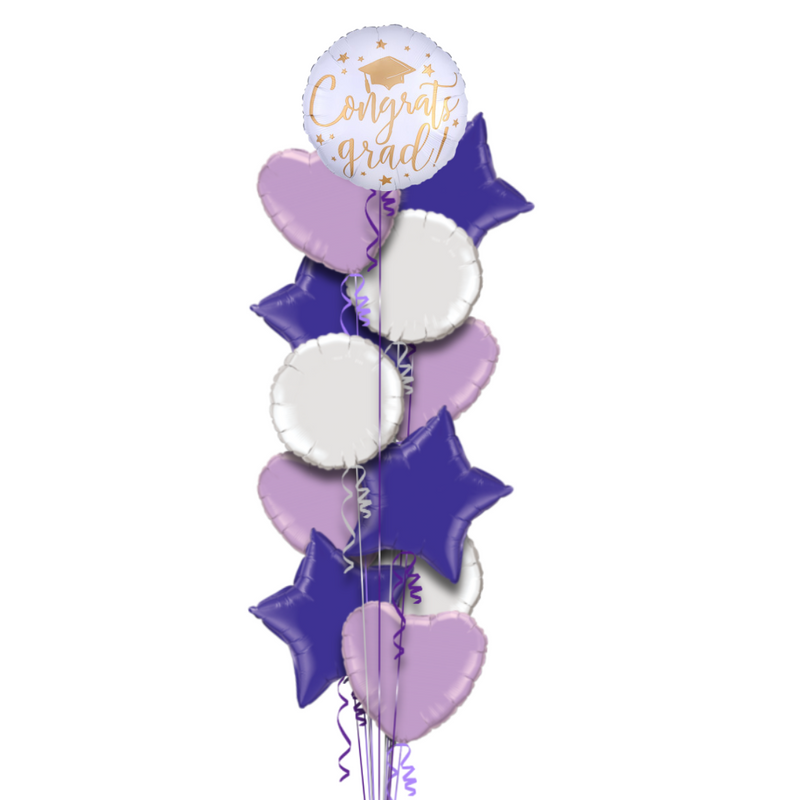 Graduation Purple Balloon Bouquet