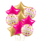 Pink and Gold Dots Birthday Mix Balloon Bouquet
