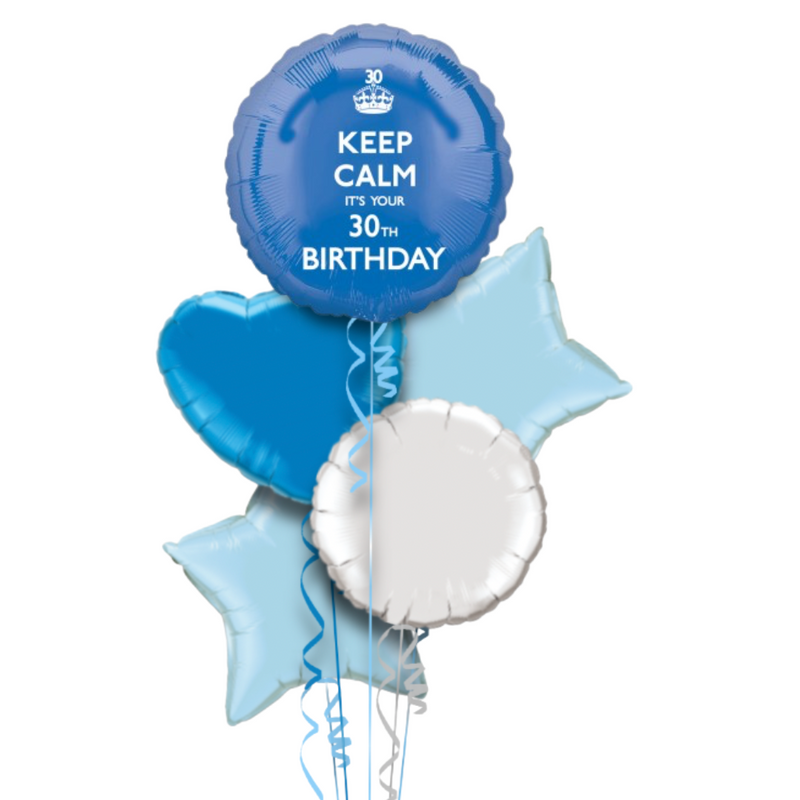 Keep Calm It's Your 30th Birthday Balloon Bouquet
