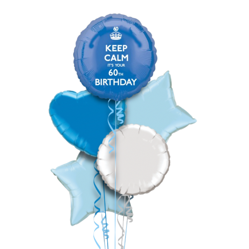 Keep Calm It's Your 60th Birthday Balloon Bouquet