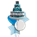 Blue Happy Birthday Cake
