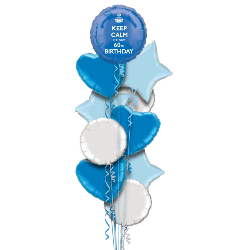 Keep Calm It's Your 60th Birthday Balloon Bouquet