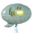 Hello Baby in Blue Foil Balloon Bouquet