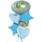 Hello Baby in Blue Foil Balloon Bouquet