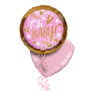 Oh Baby Pink and Gold Balloon Bouquet