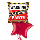 Warning Halloween Party Balloon Bouquet