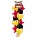 Warning Halloween Party Balloon Bouquet