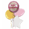 On Your Christening Girl Foil Balloon Bouquet