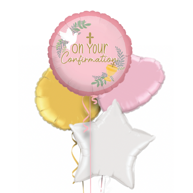 Pink On Your Confirmation Balloon Bouquet