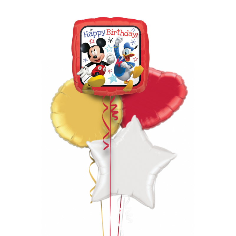 Mickey Mouse and Donald Duck Happy Birthday Foil Balloon Bouquet