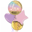Holographic Love Balloon Bouquet