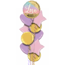 Holographic Love Balloon Bouquet