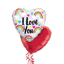 I Love You Rainbow Themed Balloon Bouquet