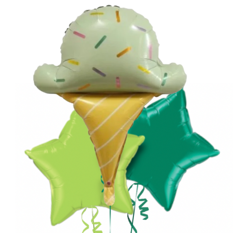 I Love Ice Cream Foil Balloon Bouquet