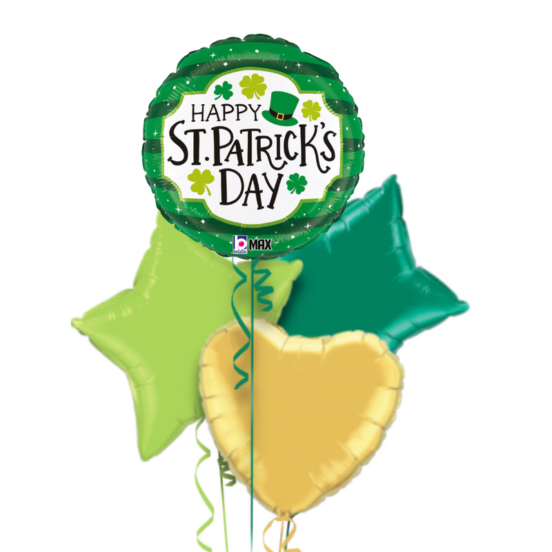 Happy St. Patrick's Day Small Hats Balloon Bouquet