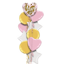 Pink and Gold I Love You Balloon Bouquet