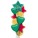 Green Star Merry Christmas Balloon Bouquet