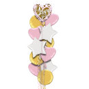 Pink and Gold I Love You Balloon Bouquet