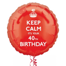 Keep Calm It's Your 40th Birthday Balloon Bouquet