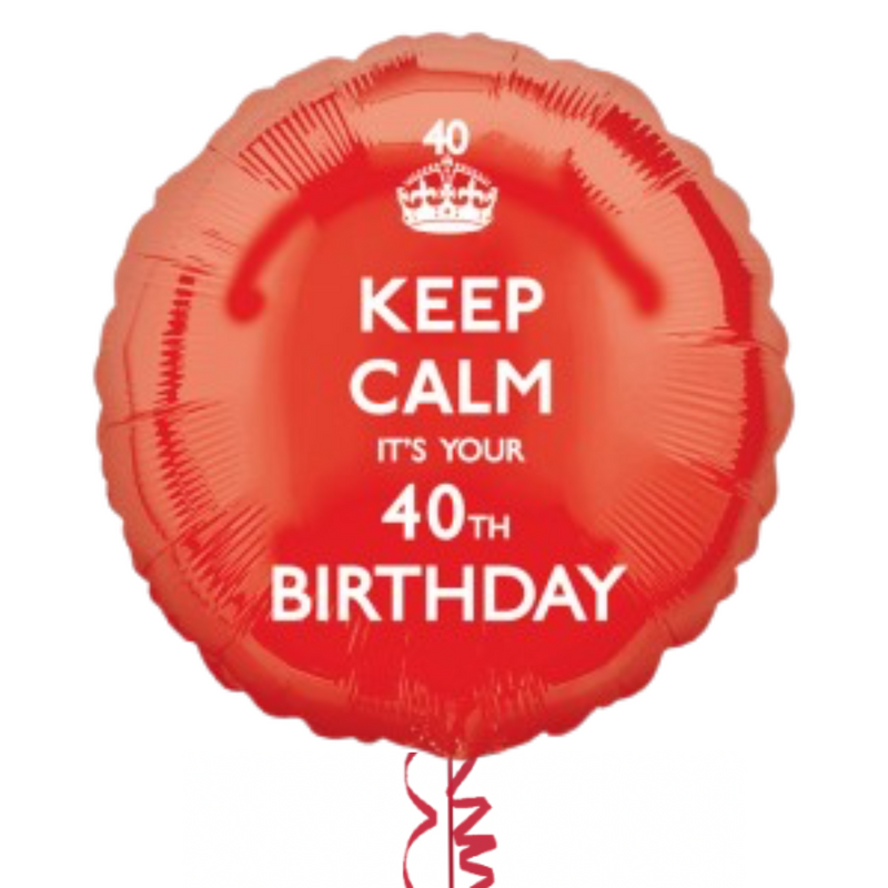 Keep Calm It's Your 40th Birthday Balloon Bouquet