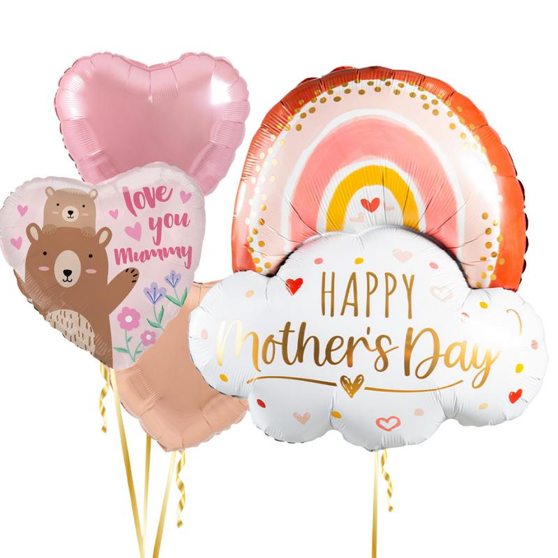 Happy Mother's Day Golden Rainbow Balloon Bouquet